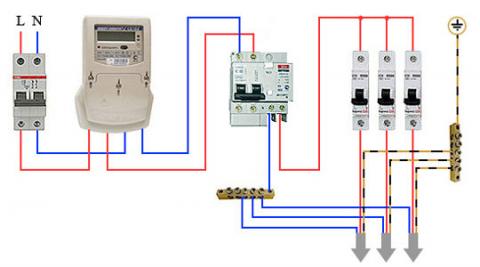 Схема подключения дифавтомата однофазная сеть Схема подключения дифавтомата однофазная сеть